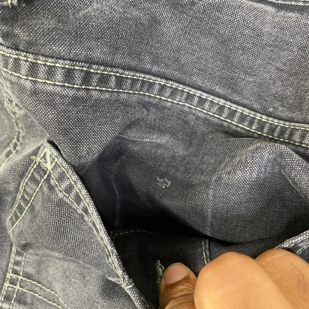 Diesel Italy Mens Pants Faded Black Reinforced Knee Utility Gorp Work Size 34